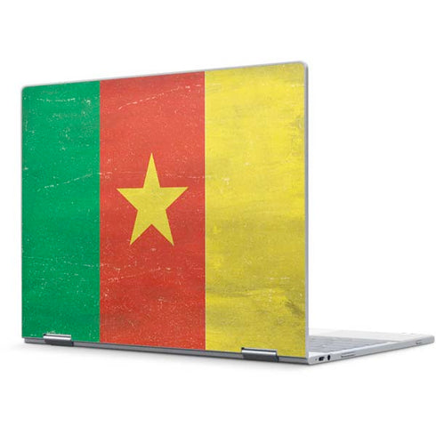 Cameroon Flag Distressed Pixelbook Skin